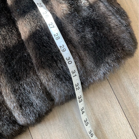 Vintage women’s faux fur jacket chocolate brown size XL - Picture 4 of 7